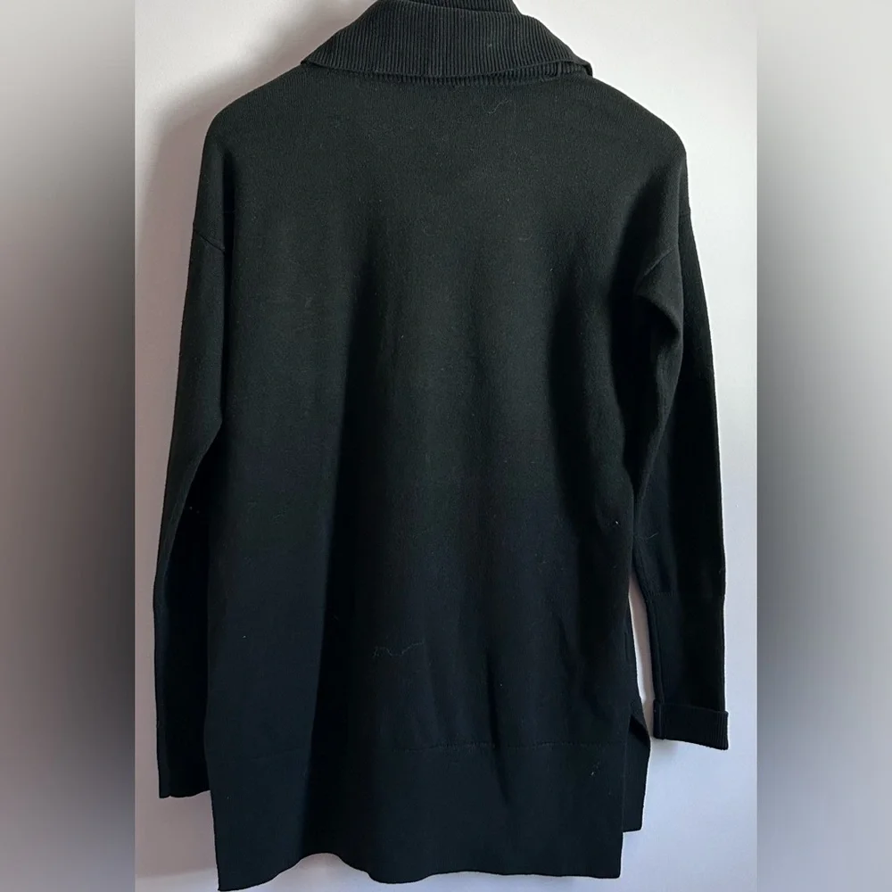 Ann Taylor LOFT Black Cowl Neck Sweater Tunic Length Size Small